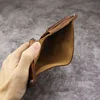 Vintage Real Leather Men's Short Wallet Slim Small Wallet Money Bag Credit Card Holder ID Card Case Mini Purse for Male 5