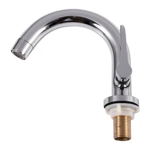 

HOT Kitchen Basin Faucet Single Cold Deck Mounted Stainless Steel Basin Sink Faucet Mixer Tap Single Handle Bathroom Accessories