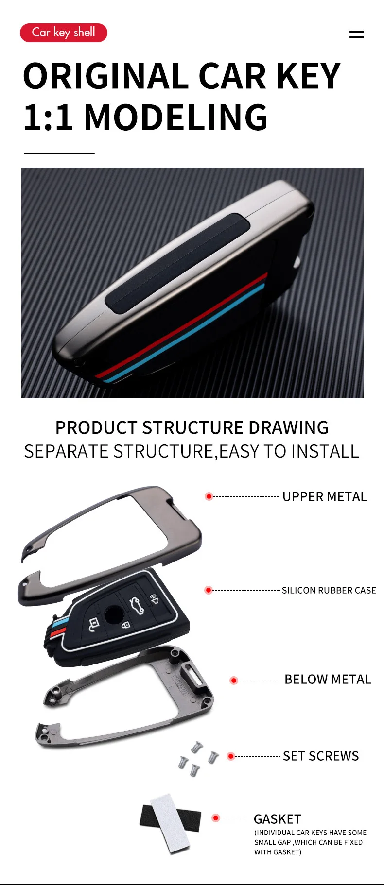 Deluxe Car Key Case Cover - Premium Leather Protector