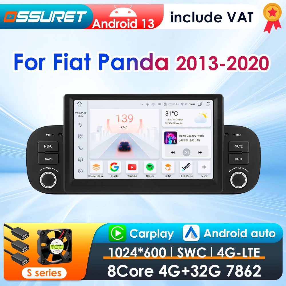 Ossuret Autoradio voor Ford Fiesta (2009-2017), 9,7 Inch Android