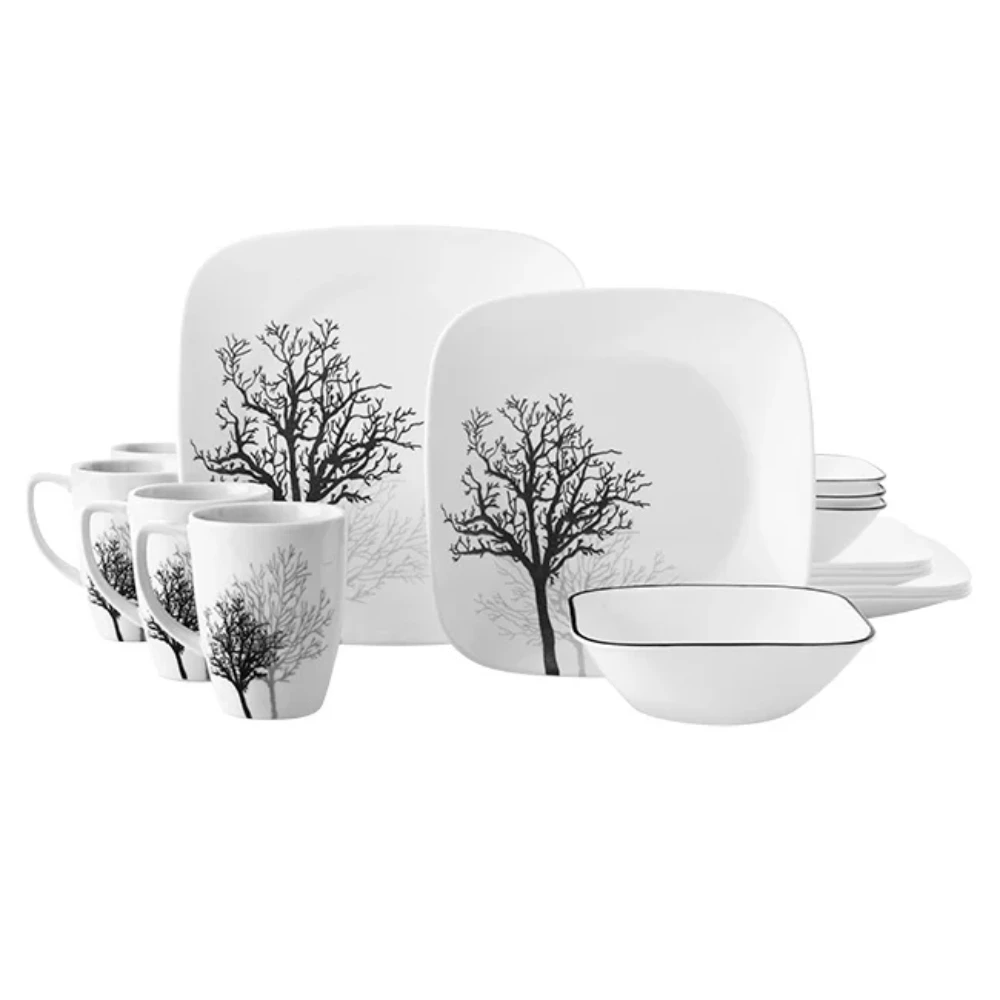 

16-Piece Dinnerware Set, Timber Shadows, Service for 4