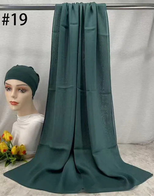 Mini Hijab Modal avec sous-bonnet – Ensemble Basique Extensible, Foulard Fin et Respirant, Protection Solaire, Voile 165*50cm