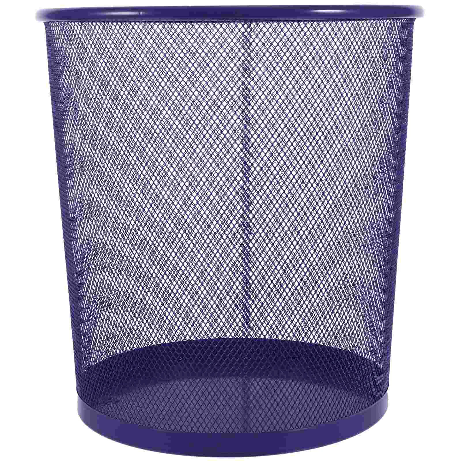 

Mesh Trash Cans Office Metal Wire Wastebaskets Recycling Garbage Container Bin Round Rubbish Waste Paper Bin Office Home Bedroom
