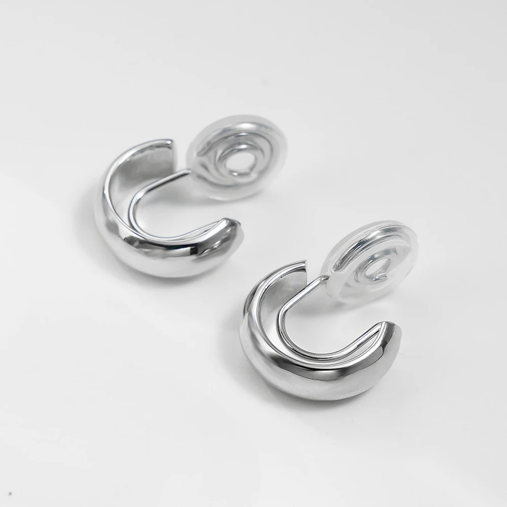 C Shape Metal Clip on Earrings Non Pierced for Women ear clip earrings clip earrings ear clip