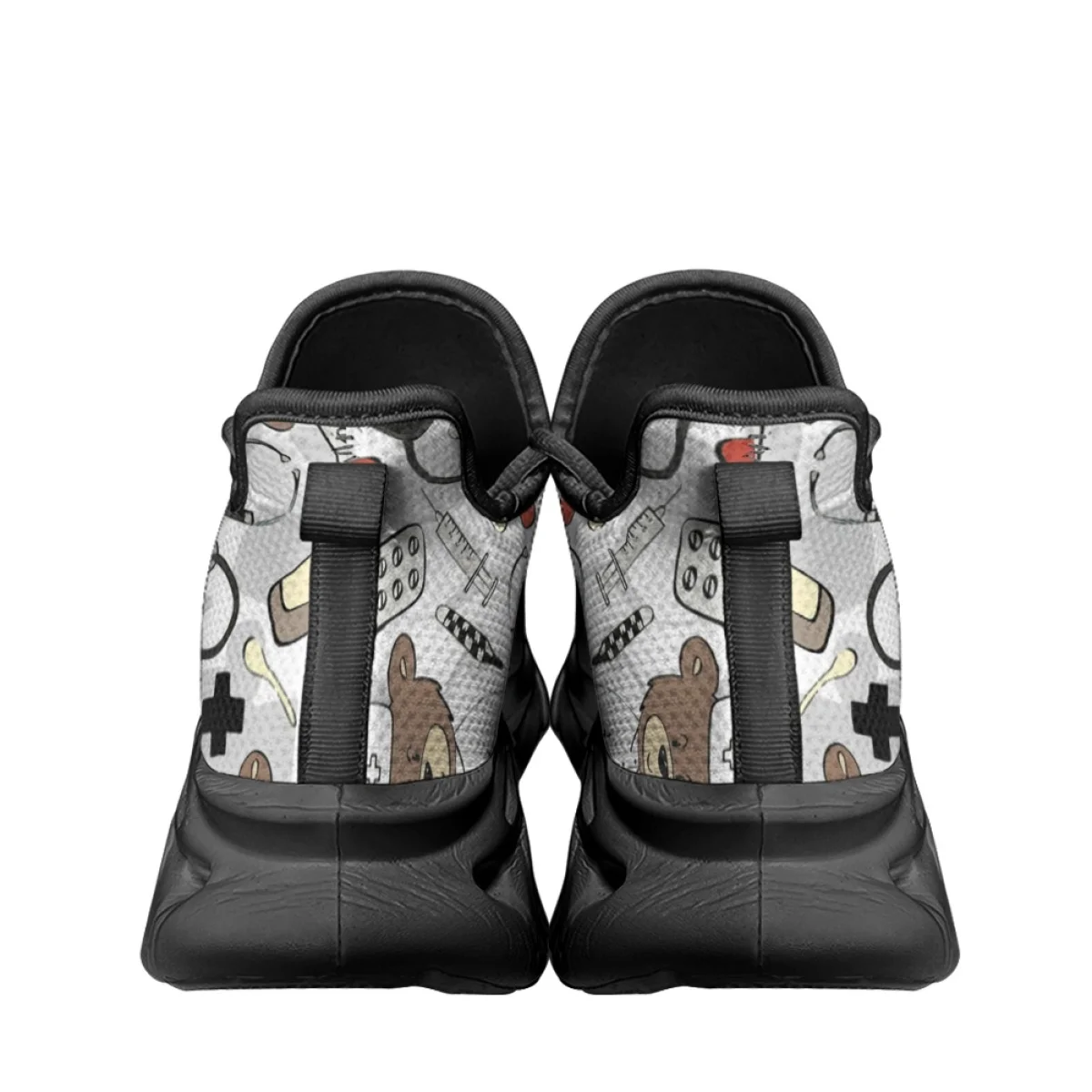 Cywgift Nurse Shoes Women Print Breathable Sneakers Woman Slip-on Light Non-slip Flats Ladies Soft Bottom Casual Sports Shoes