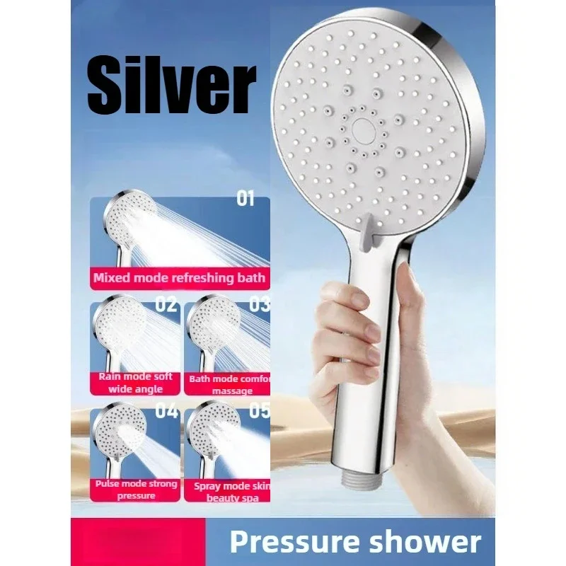 EcoFlow Adjustable Handheld Rain Shower Head with Water-Saving Features and 5 Spray Modes