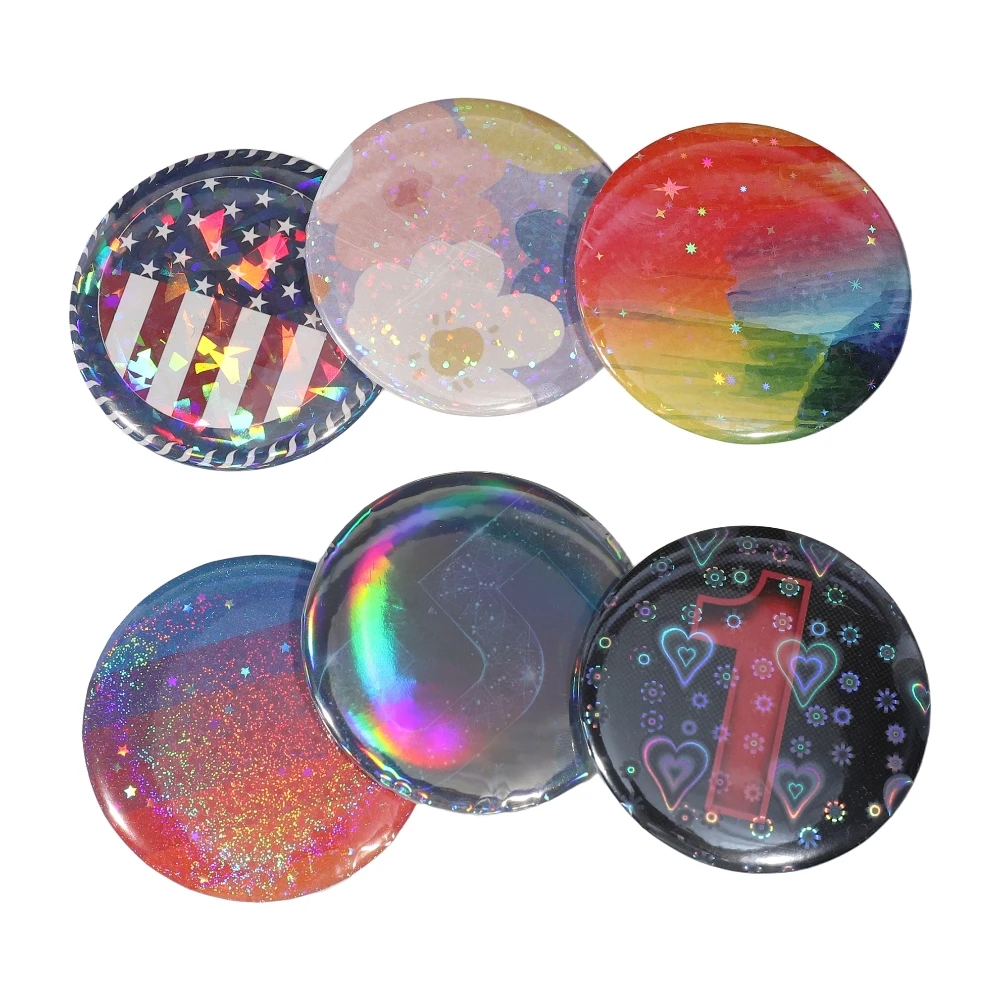58mm Transparent Film Button Parts Clear Protective Plastic Film DIY Badge Pin Materials for 58mm Circle Badge Making 100/200Pcs