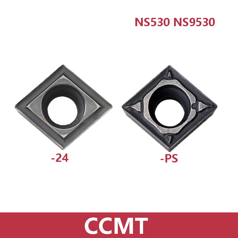 

CCMT CCMT060204-PS NS530 CCMT060204-24 NS9530 CCMT09T304 CCMT09T308 CCMT060202 CCMT06020-PS-24 Cermet Carbide Inserts for Steel