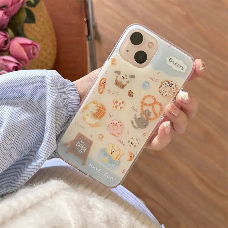 Luxury Cute Doodles Feather Texture Phone Case