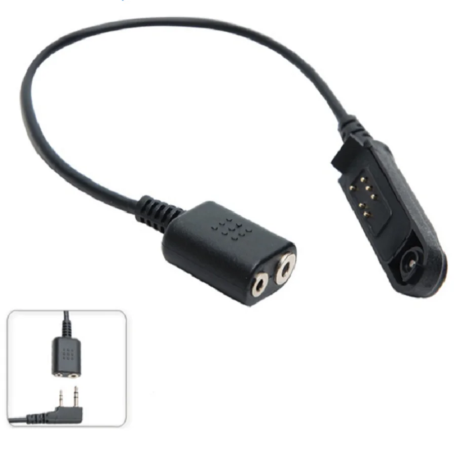 Baofeng BF-A58 BF9700 UV9R UV-XR intercom adapter to convert to 2-pin kenwood plug adapter cable