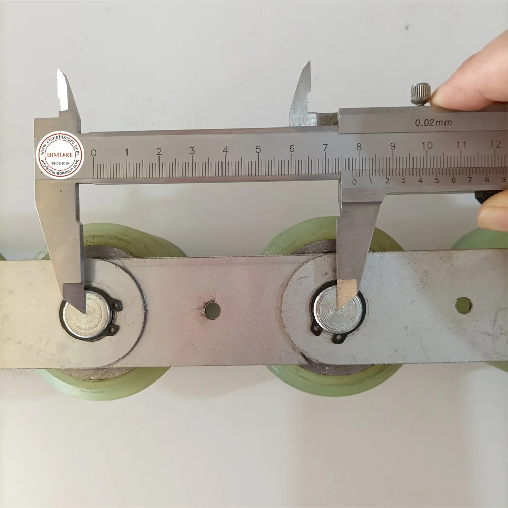 52626975 Escalator Handrail Tension Chain 6 Rollers for 9300 SJEC Pitch 78mm Wheel 60*55*6202 OD 60mm W 55mm Bearing 6202