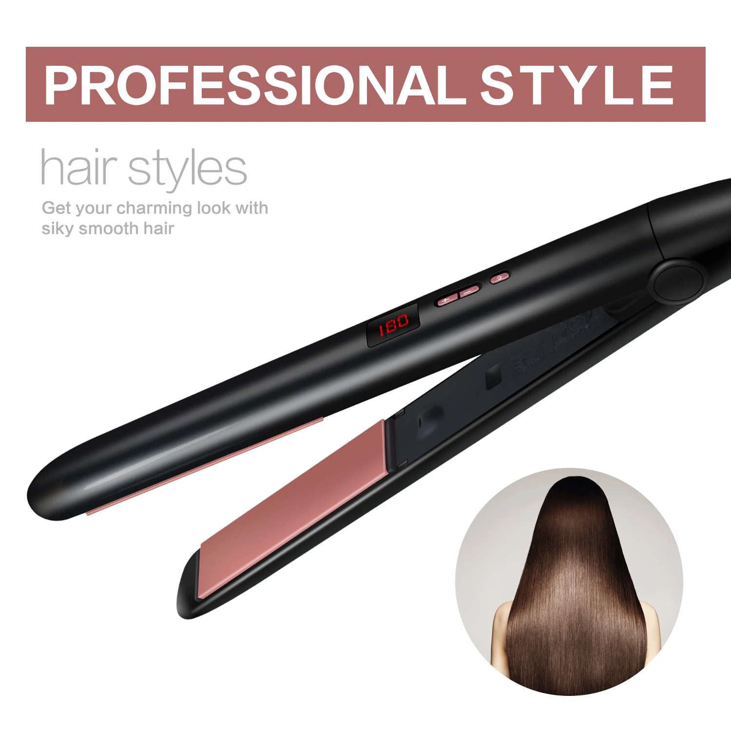 Alisador de Cabelo 2 em 1 Ferro Liso Cabelo Modelador Crimper Aquecimento Rápido Ondulado Curling Alisador 2 liso cabelo modelador crimper aquecimento rápido ferro