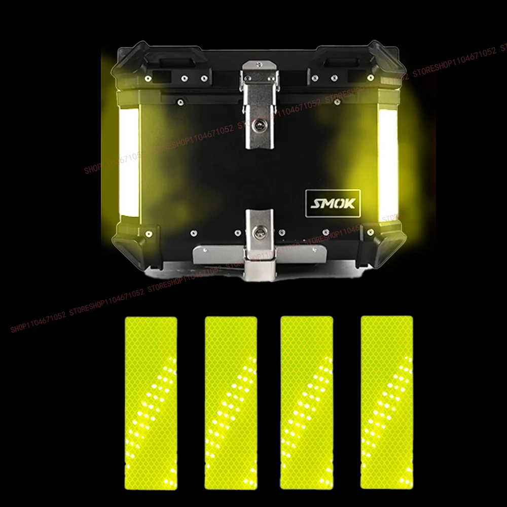 10PCS Seite Top Gepäck Box Fall Stamm Anti-kollision Dekorative Nacht Sicherheit Warnung Streifen Motorrad Reflektierende Aufkleber Streifen – Detail 7