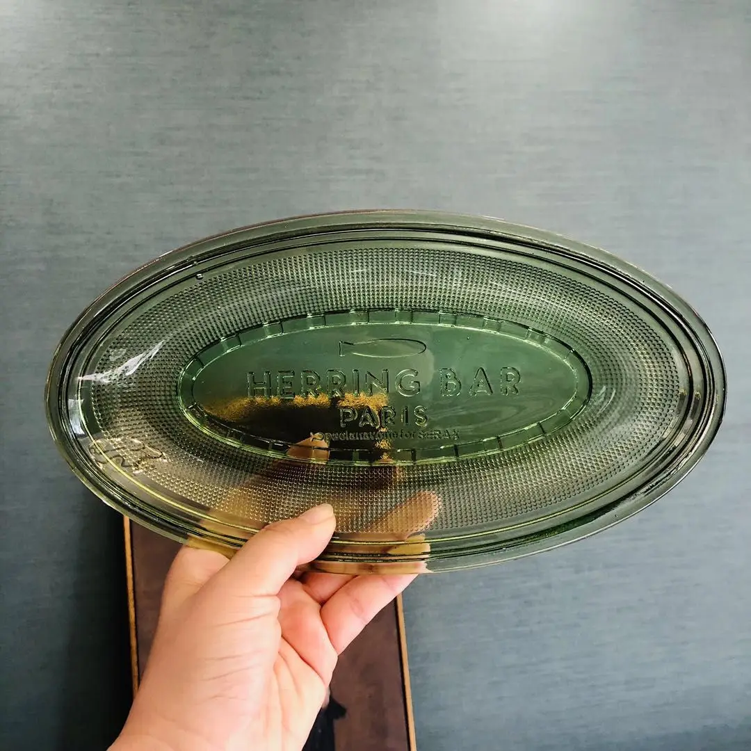 

Классическая острый оригинальный цвет темно-зеленая Глубокая тарелка для рыбы креативная тарелка для рыбы стеклянная тарелка в скандинавском стиле