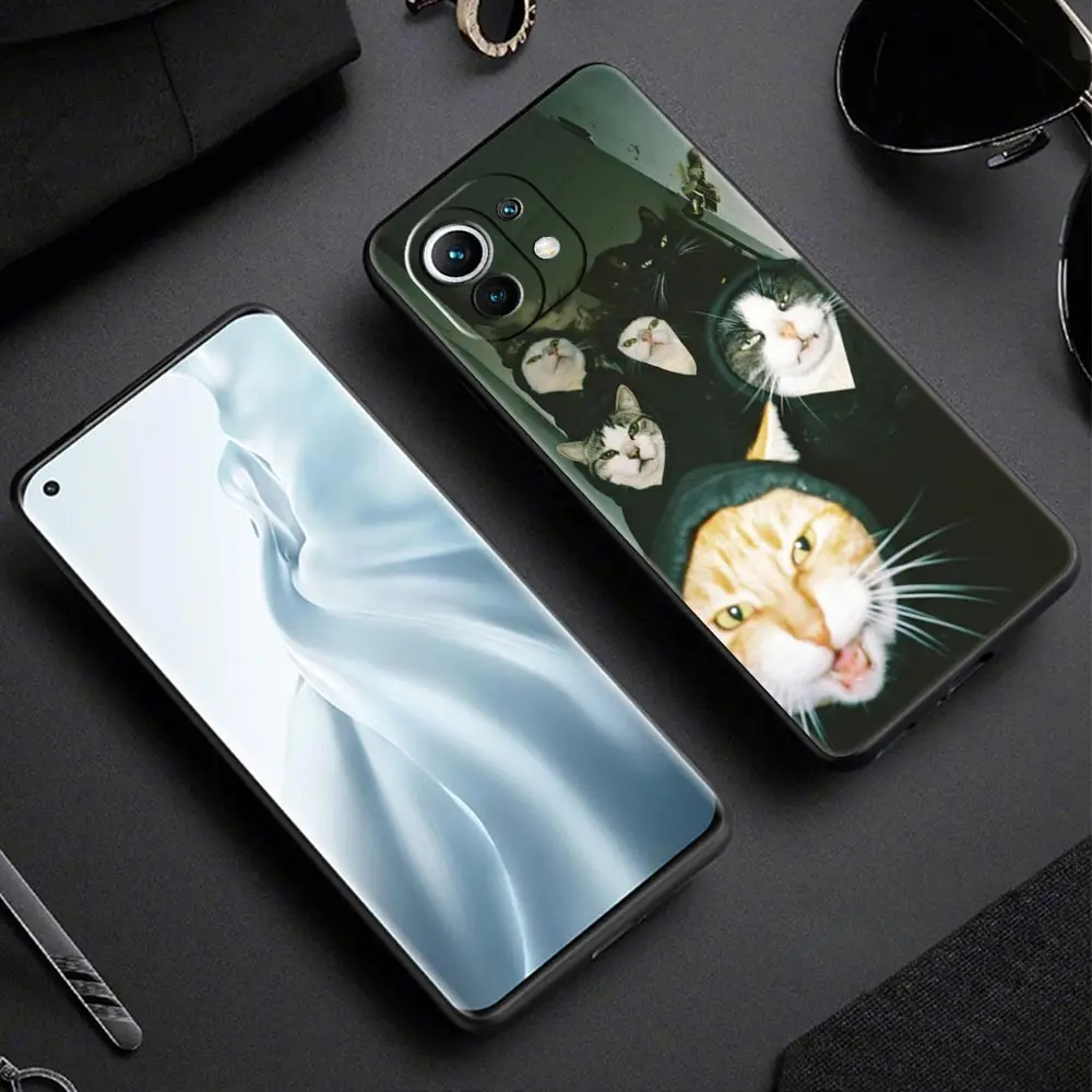 Funny Cartoon Korean Cat Couple Phone Case Cover