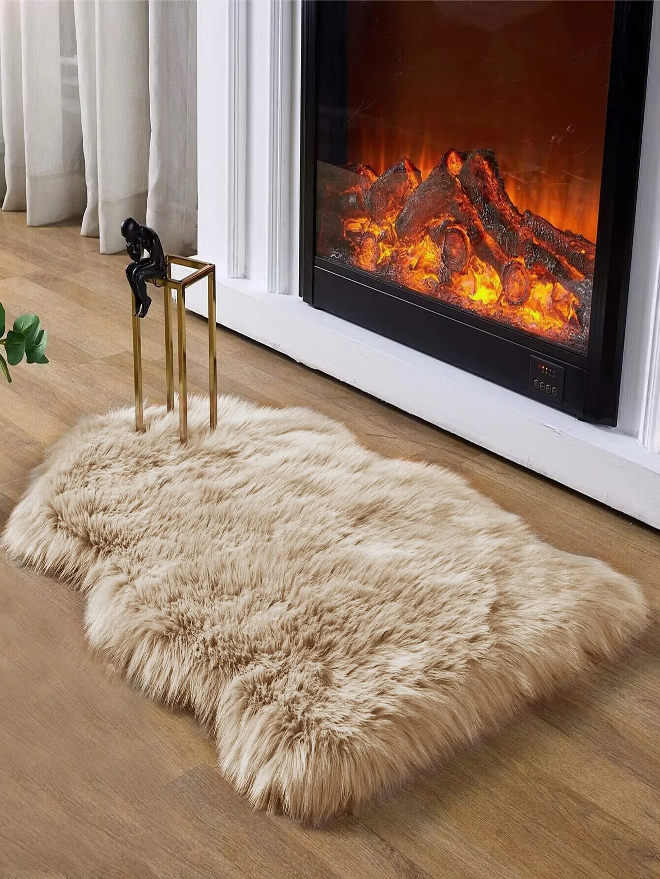 Floor mat Living Room Bedroom Decoration Profiled Plush Carpet Floor Mat Thickened Foft Fluffy
