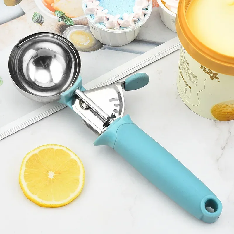 Ice Cream Scoop Stainless Steel Ice Cream Spoon Metal Icecream Cookie Scoop Melon Fruit Baller Ball Maker Kitchen Gadget
