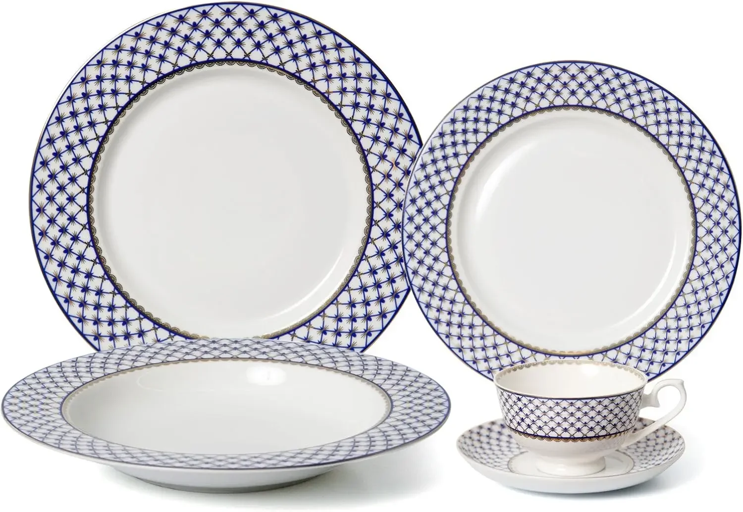Ceramic Tableware Set 57-pc Banquet Dinnerware Set Luxury Bone China Tableware Intended For Everyday Or Entertaining Use