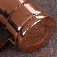 Tasse à lait de bière en cuivre pur fabriquée à la main, poignée tissée, Mule d'eau de moscou épaissie, tasse de petit déjeuner de 400 ml, vaisselle à boissons de moscou 5