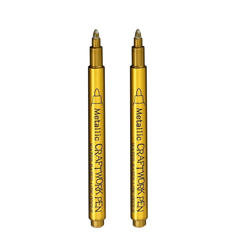 Metallic Gold & Silver Waterproof Permanent Paint Marker