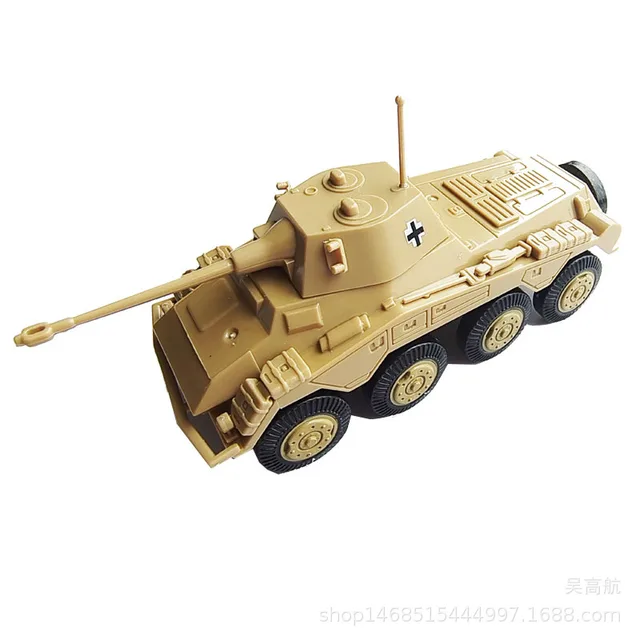 4D Assemble World War II Cougar Wheeled 1/72 Wheeled Armored Car Reconnaissance Car Model Child Toy Ornaments 5