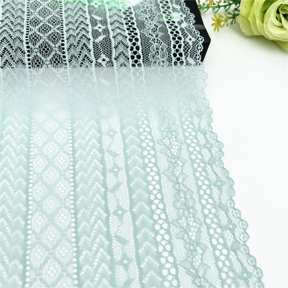 3y/lot 22.50cm Apricot Elastic Lace 4