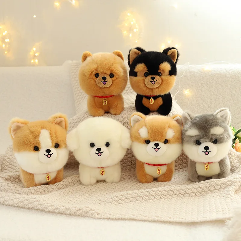 Birthday Gift Cute Puppy Doll Plush Toy Husky Doll Corgi Simulation Animal Plush Children Toy Gift