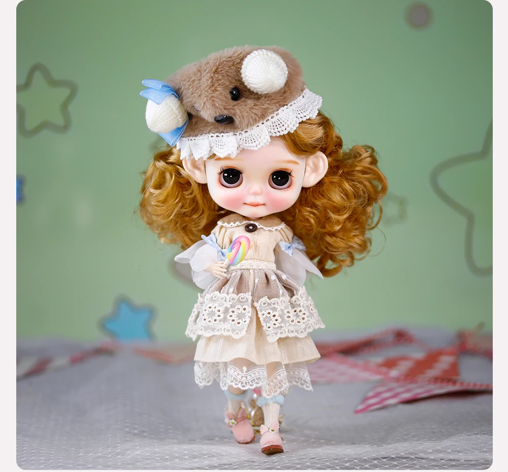 Penelope - Premium Custom Neo Blythe Doll with Blonde Hair, White Skin & Matte Cute Face 7