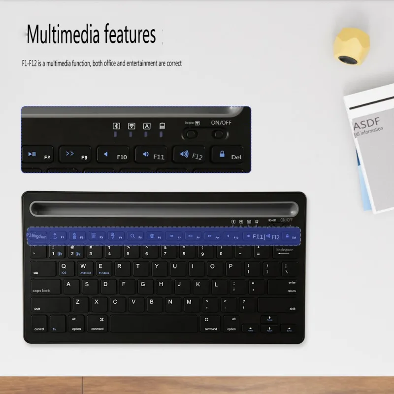 2.4G Wireless Mouse Combo Teclado Bluetooth For Laptop PC IPad Macbook Android Notebook Ipad Keyboard_voghion.com