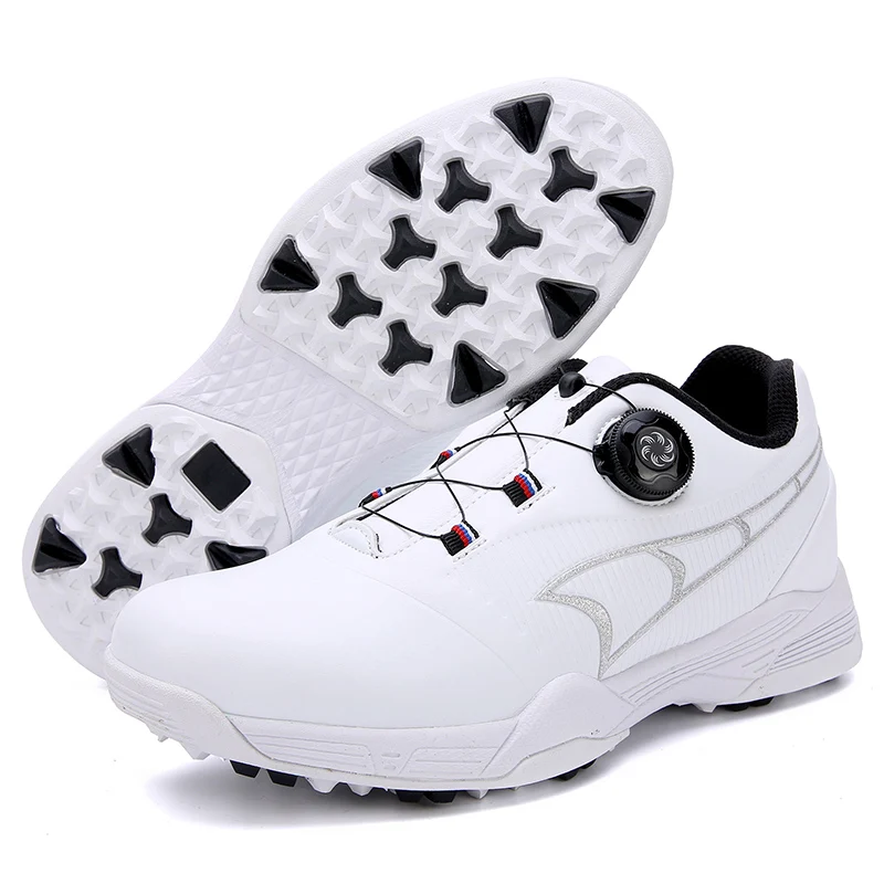 

Men's Professional Golf Shoes Portable Rotating Button Fixing Spikes Waterproof Non-Slip Golf Shoes