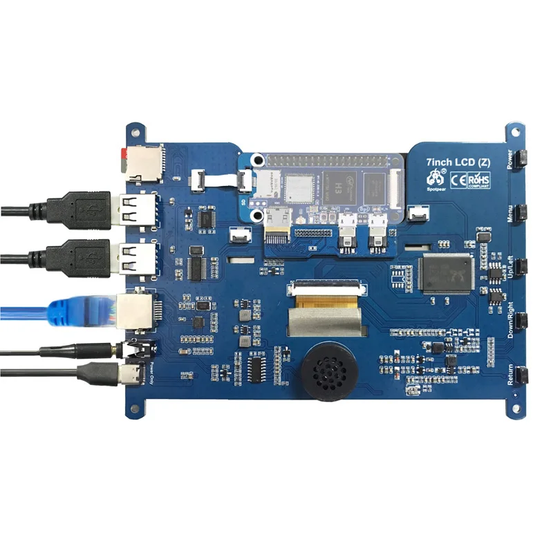 Raspberry pi Zero 2w Personalizado Touch Screen Display Faça Você Mesmo Tablet Computador Áudio Rj45 Usb Hub para Banana pi Zero 2w - Imagem 5