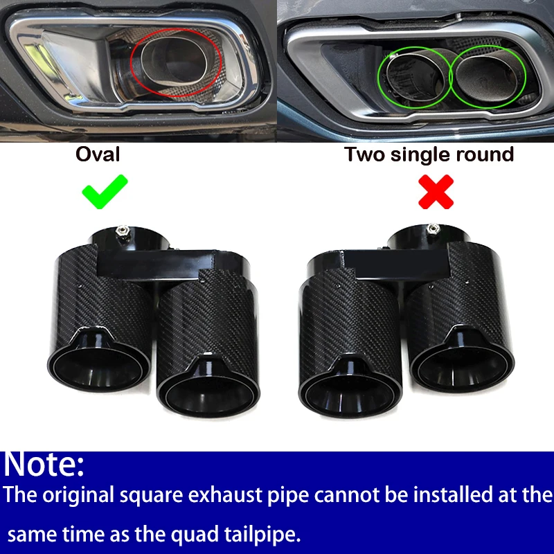 uitlaatsierstuk auto 1 Paar Quad Uitlaat Tip Voor BMW X5 G05 X6 G06 X7