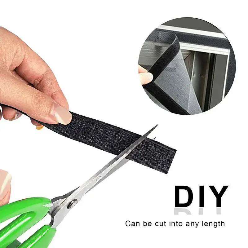 Hook and Loop Fastener Tape 5M Reusable Self-adhesive for DIY Craft Accessories