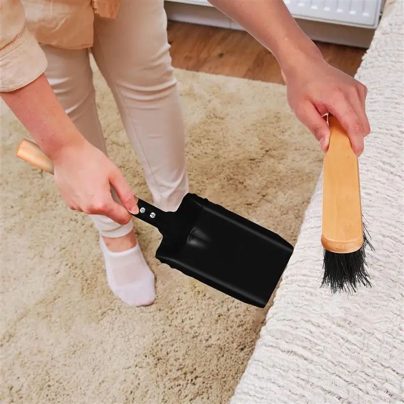 1 Set Coal Shovel And Hearth Brush Set, Fireplace Shovel And Brush, Hearth Tidy Set, Fireplace Tool Fire Pit Cleaning Tools