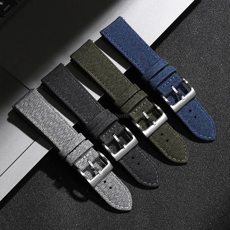Quick Release Nylon Leather Watch Strap - Universal Military Sport Wristband