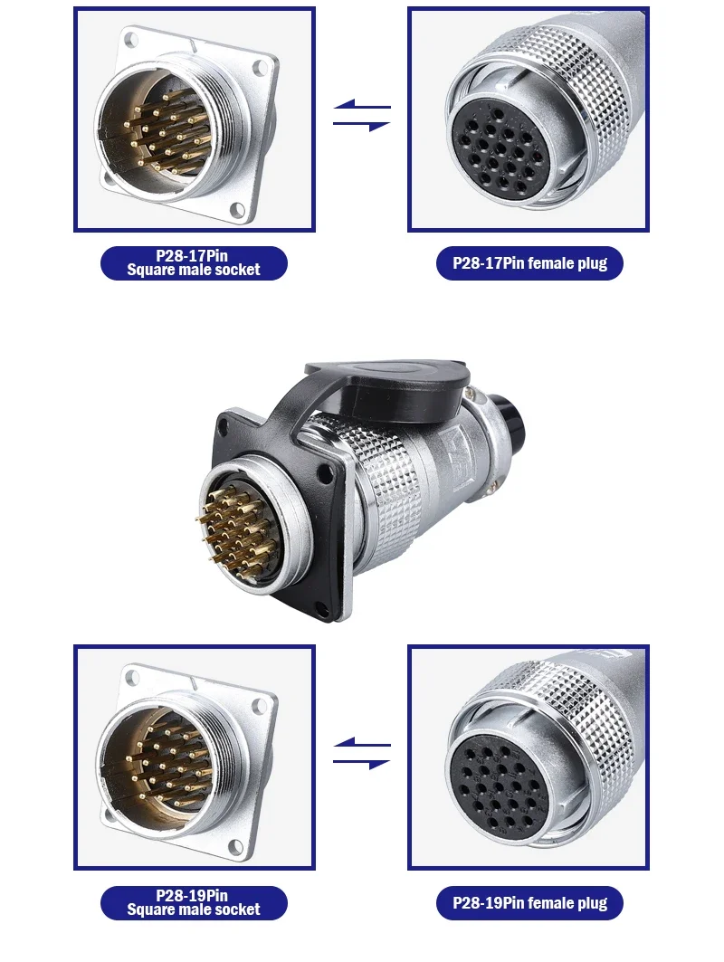 conector de soquete, PLS28, P28-2 3 4