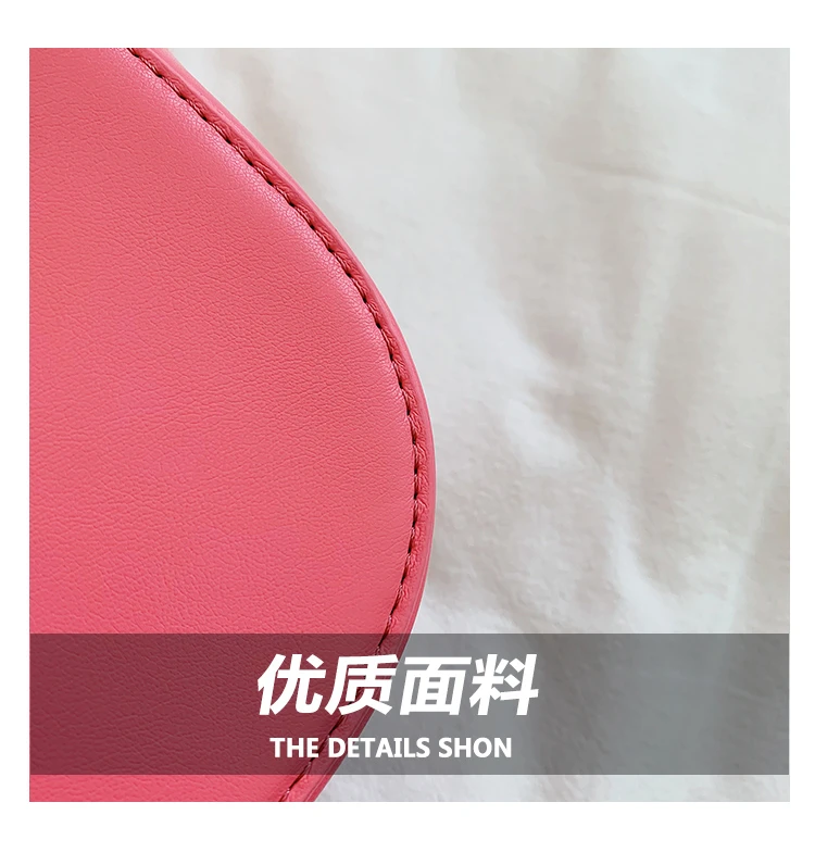 2022 Semi Circle Panelled Smooth Pu Flap Shoulder Bags For Women Luxury Oval Female Handbags Lady Contrast Pink Purse And Tot