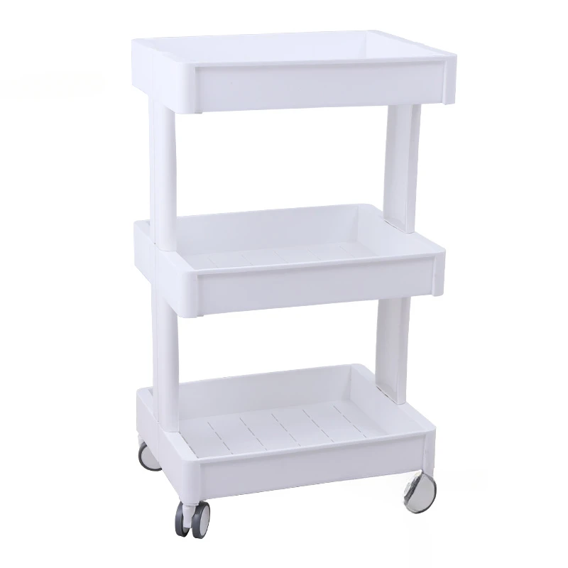 Multi-function Trolley Beauty Salon ABS Rolling Trolleys with Wheels Small Rack Use for Family Beauty Parlor Salon Furniture