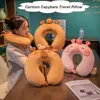 Cartoon Capybara Travel Neck Pillow Memory Cotton U-Shape Head Rest Neck Pillow Neck Protection Nap Pillow Soft Airplane Pillow 2