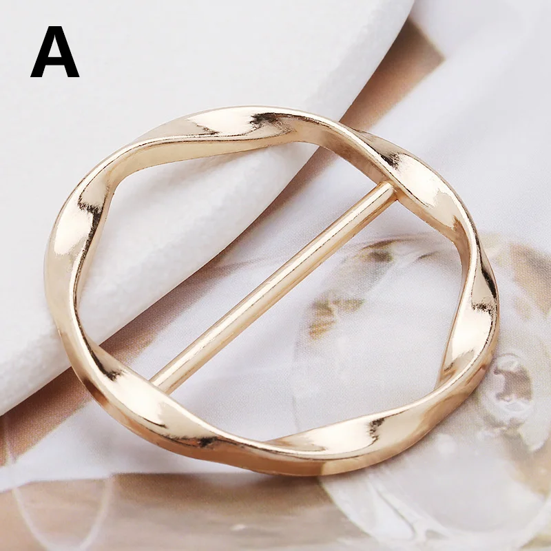 

1PC Coat Belt Metal Knots Buttons Buckles Round Buttons Adjustable Accessories Corners Knotted T-shirt Fashion