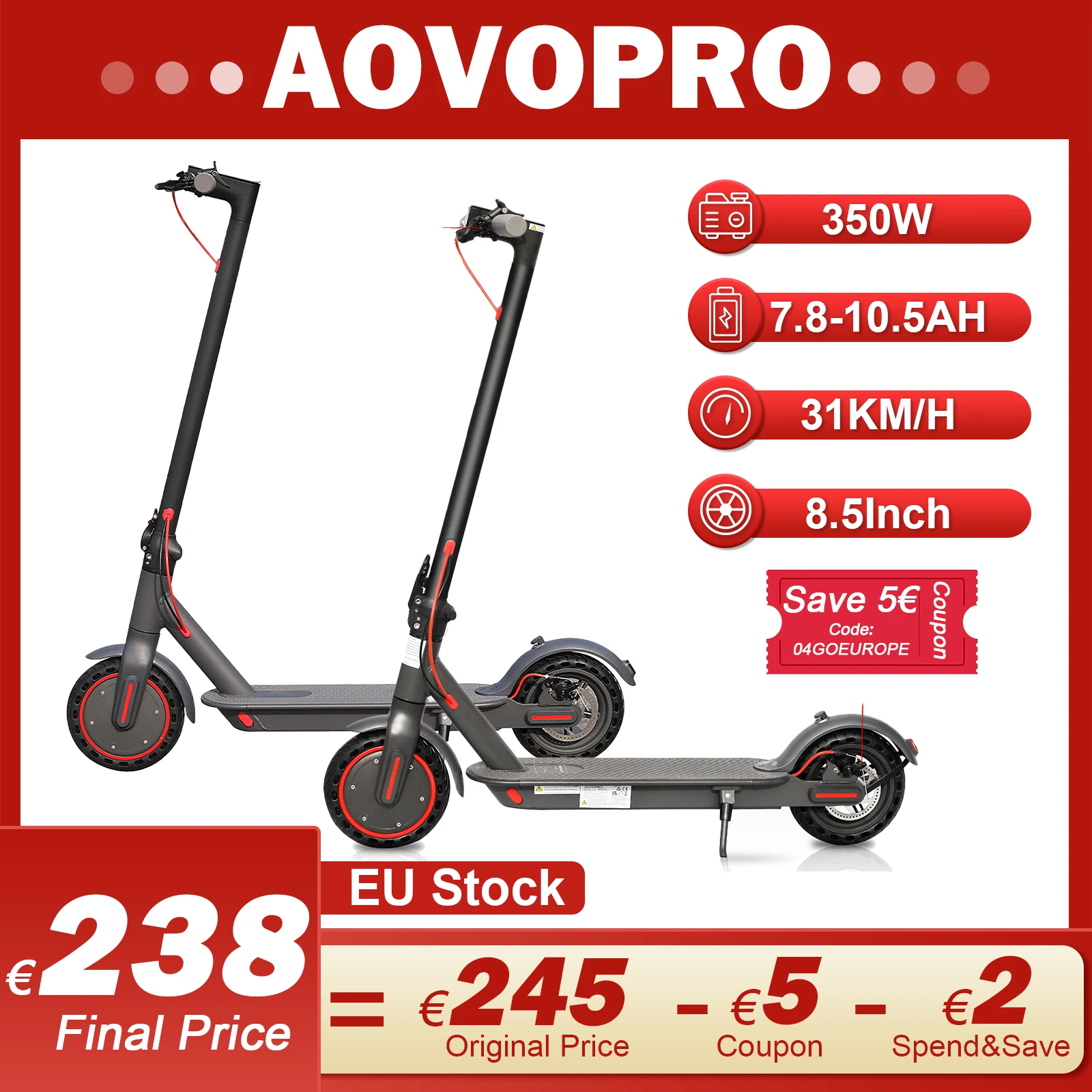 Prezzo Di Fornitura Di Fabbrica Scooter Elettrico Pieghevole 350W 7.8-10.5Ah Golf Bike Scooter Elettrico Moto