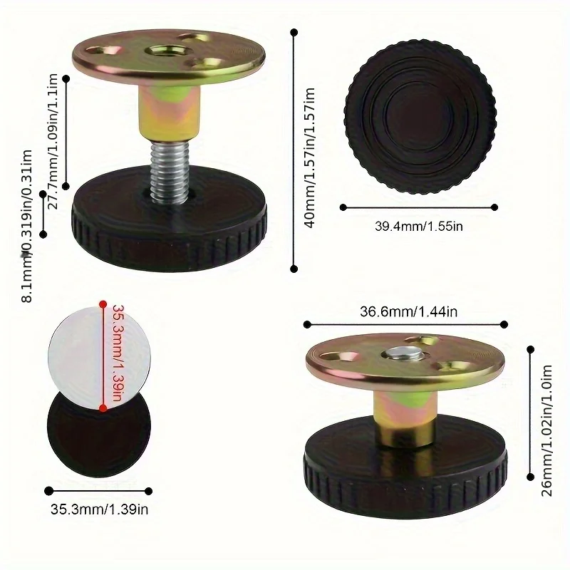 조절 가능한 철제 침대 프레임 흔들림 방지 도구, 30-44mm, 벽 보호, 간편 설치, 현대적인 디자인, 100kg 중량 용량