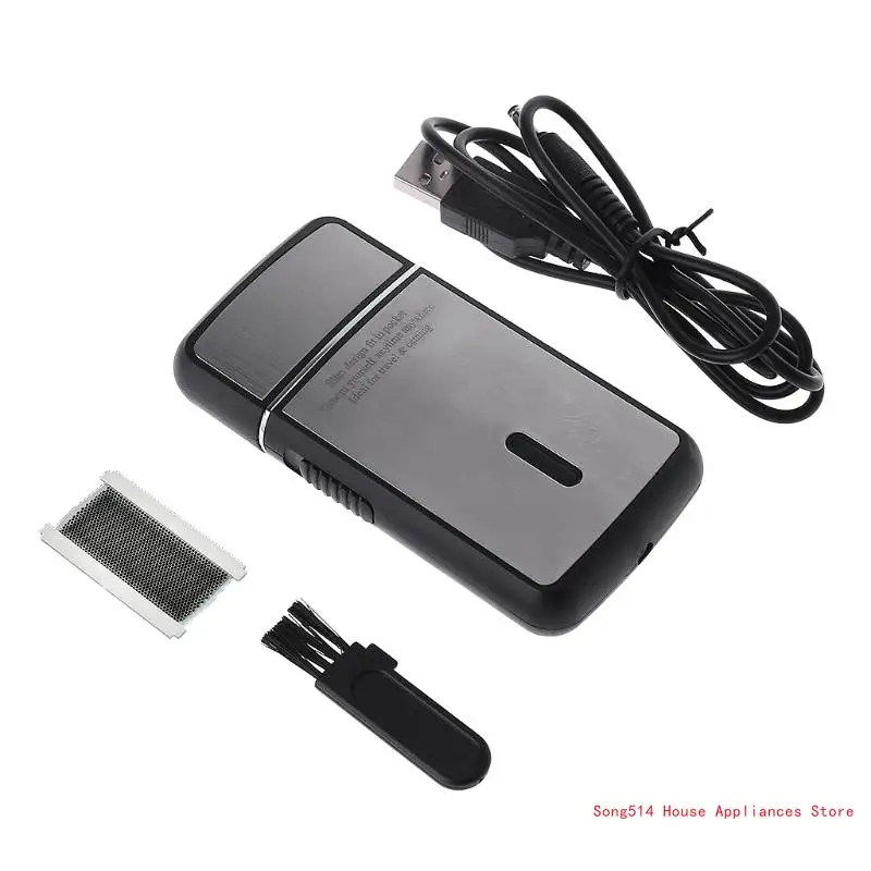 

Портативная мужская электрическая бритва с сеткой для бритв, тонкая бритва, USB аккумуляторная, для путешествий, дома 95AC