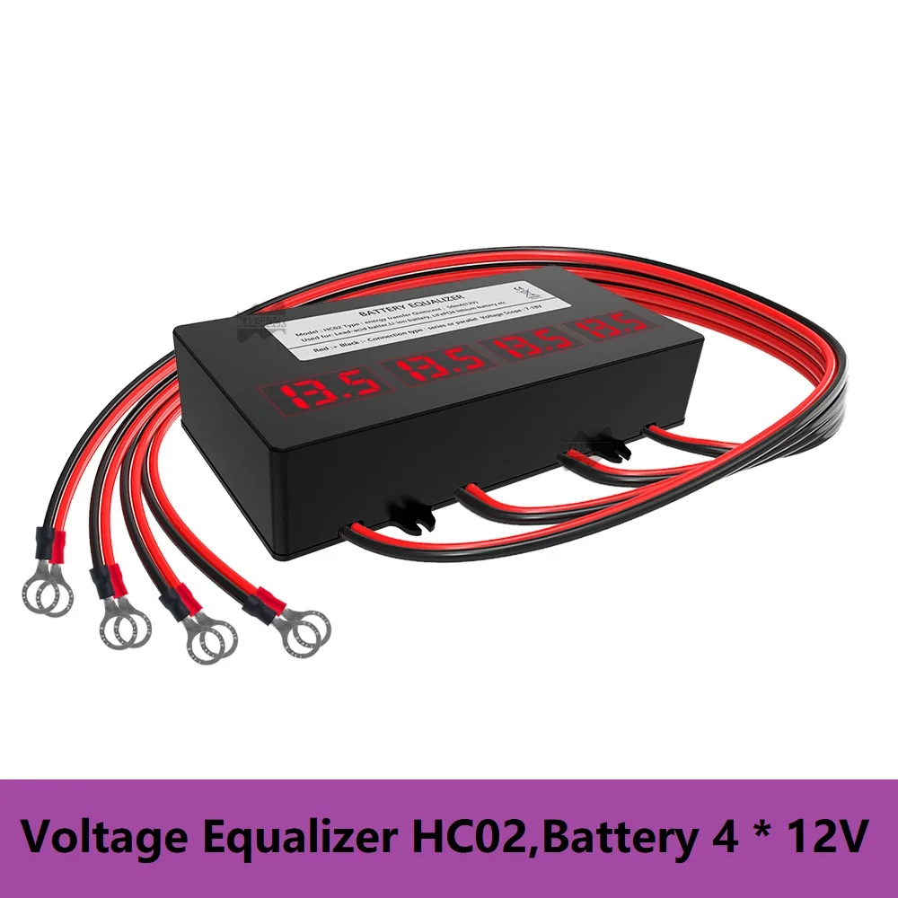 Battery Balancer Equalizer HC02,For GEL Flood AGM Lead Acid Lithium Battery,  Maximum of 8*12V, With LED ,Free Shipping - AliExpress