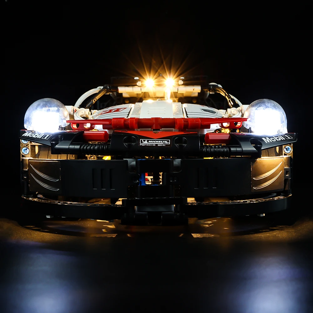 Led Light Kit For 42096 White Super Racing Car DIY Toys Set (Not