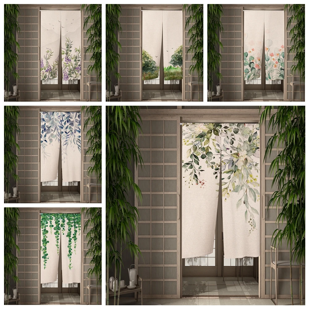 Japanese Style Noren Door Curtain - 70x120cm Striped Room Partition | Half Curtain For Kitchen, Doorway | Light Filtering Polyester