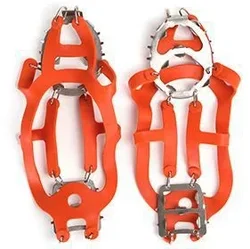 Outdoor Winter Antiskid Manganese Steel Climbing Crampons (Orange M(36 - 40))