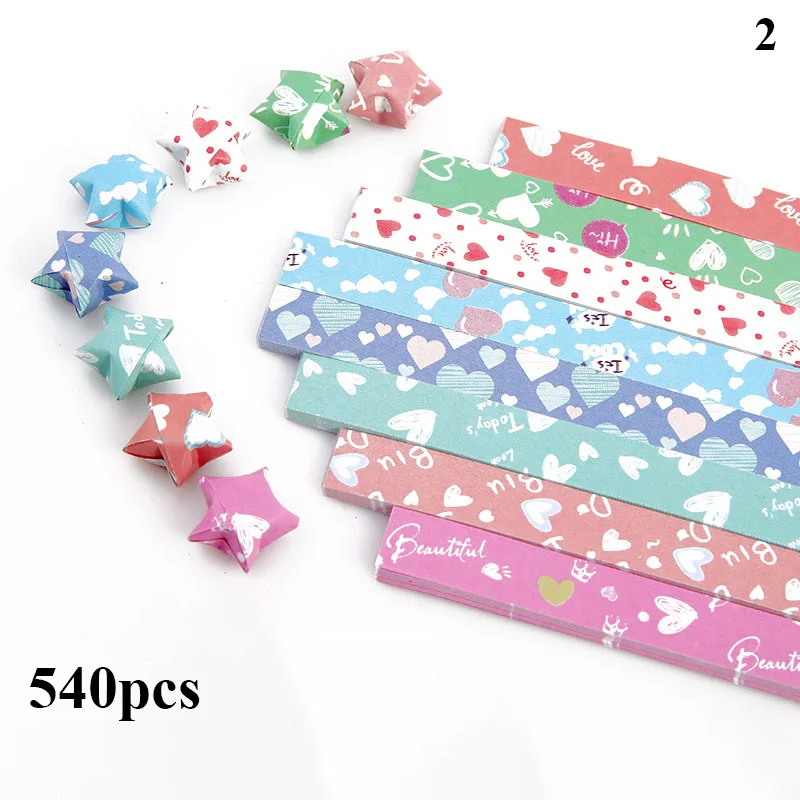 Kleurrijke Origami Sterren Papier Strips Lucky Star Origami Decoratie Vouwpapier Voor Kinderen Kunst Crafting Cadeau Cartoon Kleurrijk