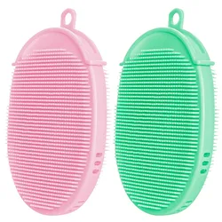 2-Pack Glove-Shaped Body Brush for Wet and Dry Brushing, Silicone Bath Brush for Gentle Exfoliating on Softer, Glowing Skin