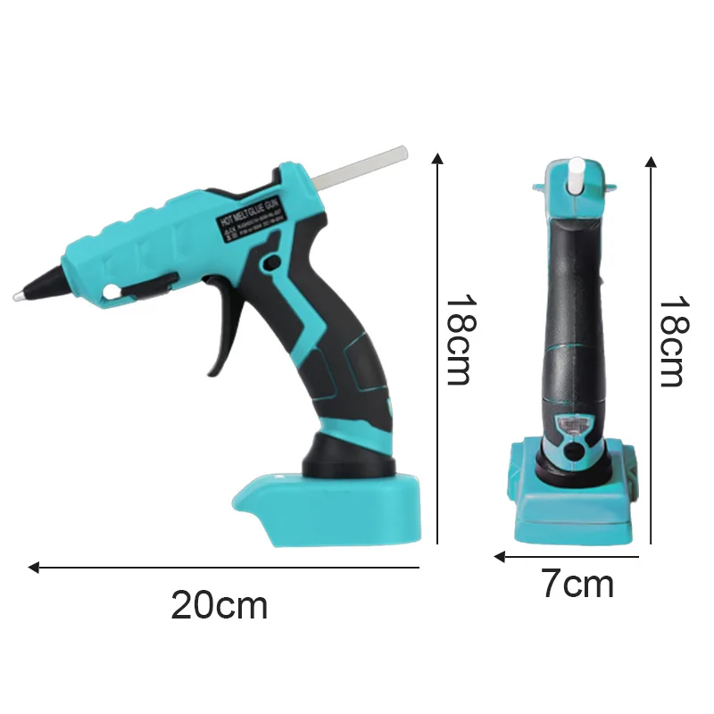 Cordless Hot Melt Glue Gun With 30 Sticks 18V For  Makita/DEWALT/BlackDecker/Milwaukee Battery Electric Repair DIY Gun Power  Tool - AliExpress